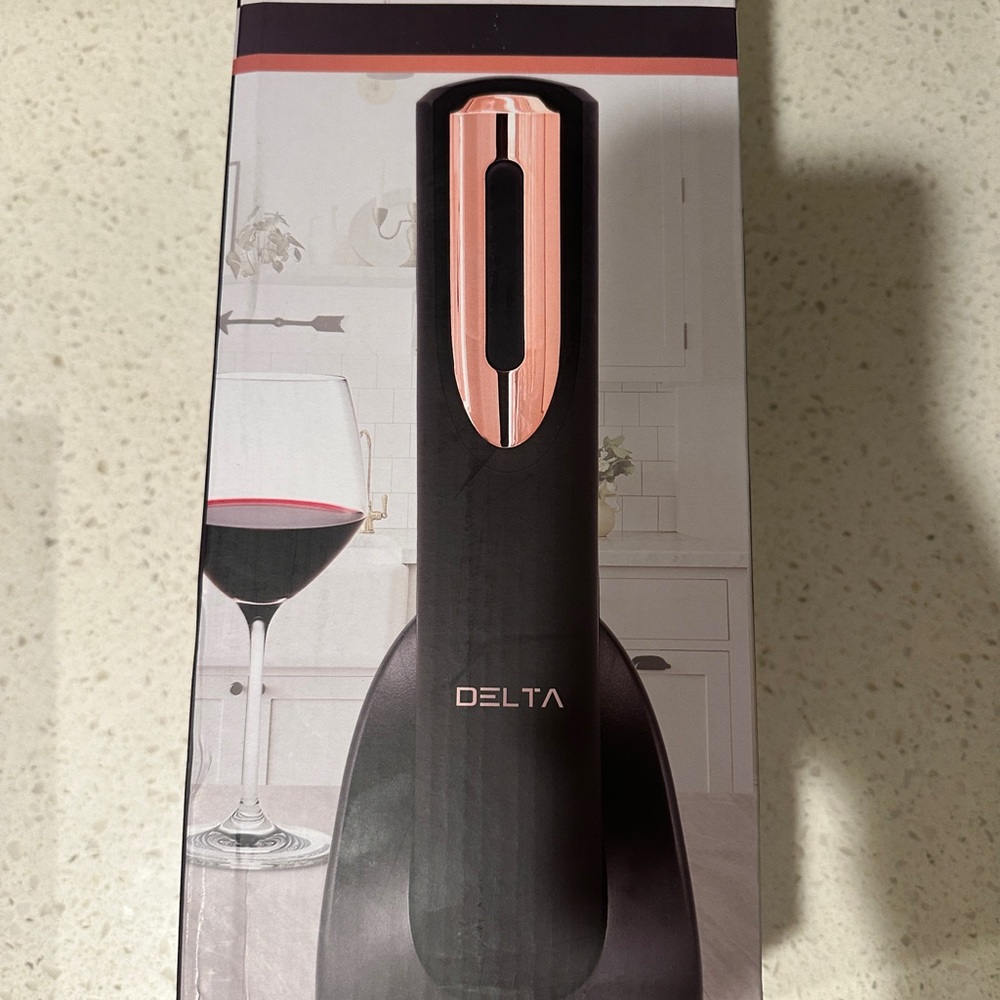 Delta Rose Gold and Black Electric Wine Opener
